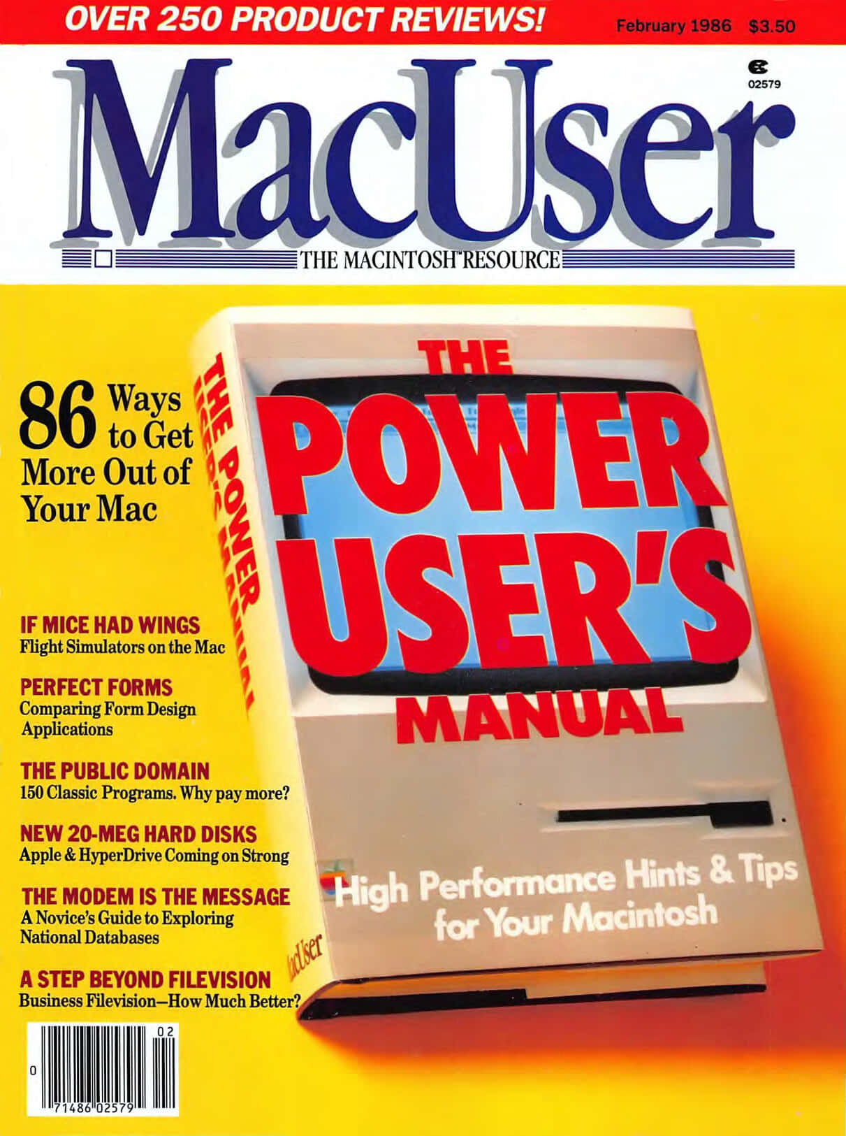 MacUser February 1986 Cover